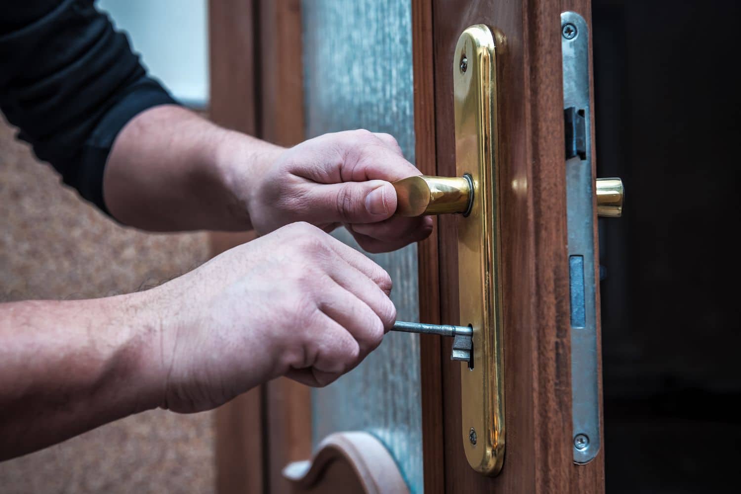 Broken door lock